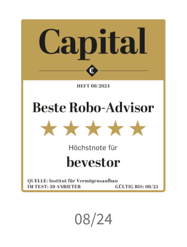 Höchstnote von 5 Sternen in der Kategorie „Beste Robo-Advisor“