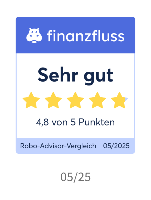 Gesamtbewertung "Sehr Gut" für bevestor im Robo-Vergleich von finanzfluss.de