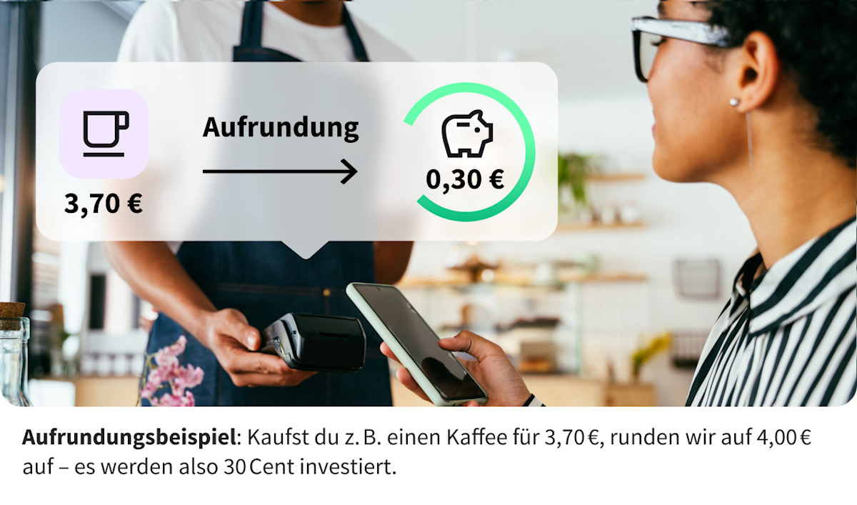 Cent-Sparen - Aufrundungsbeispiel