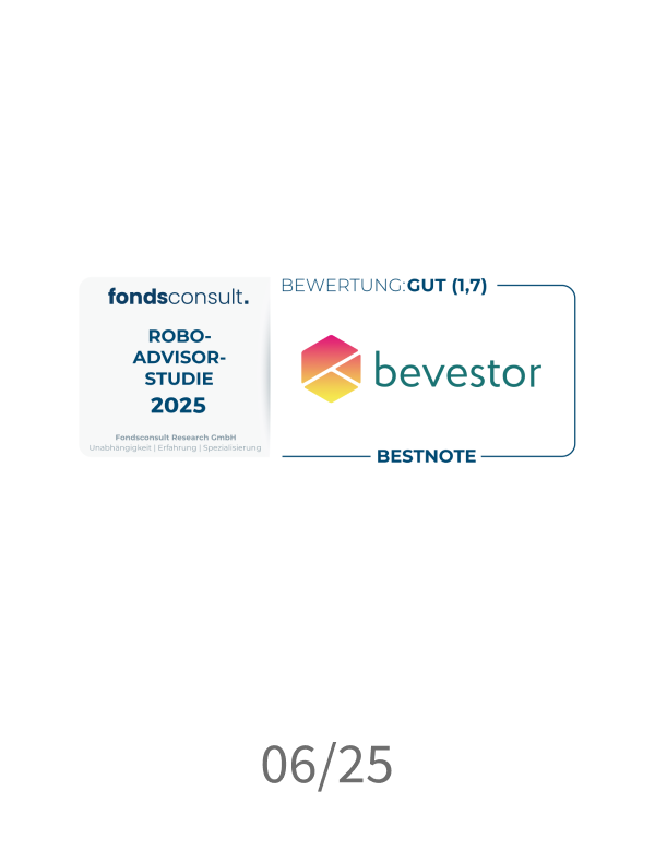 bevestor mit Bestnote in Robo-Advisor Studie ausgezeichnet