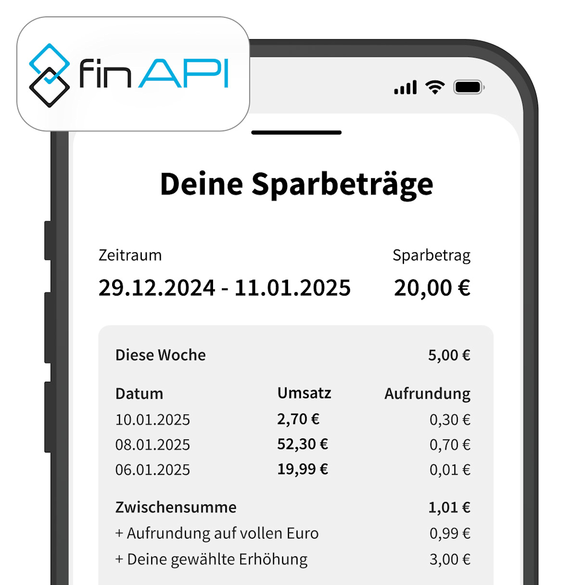 Sicher aufrunden mit finAPI